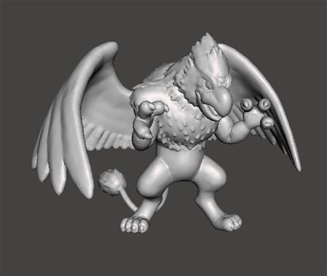 STL file DRAGON QUEST GRYPHON GRIFFON MINIATURE MODEL FOR FANTASY GAMES ...