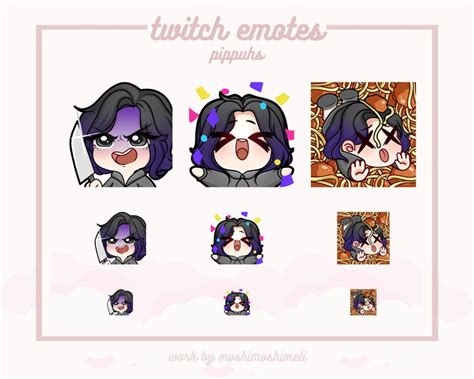 6 Custom Emotes Emojis Stickers Pack For Twitch Discord And Etsy