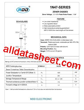 1N4728A Datasheet PDF Microdiode Electronics Jiangsu Co Ltd