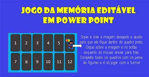 Jogo Da Mem Ria Interativo Edit Vel Em Power Point