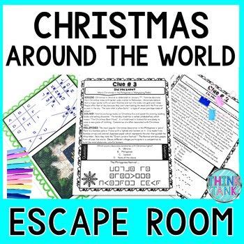 Christmas Around The World Escape Room Reading Comprehension No