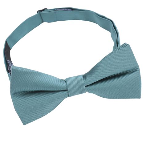 Teal Plain Twill Pre Tied Thistle Bow Tie James Alexander