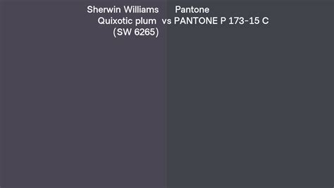 Sherwin Williams Quixotic Plum Sw 6265 Vs Pantone P 173 15 C Side By