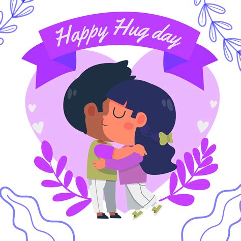 Happy Hug Day Cute Children Hugging Png Illustration Design In 2024