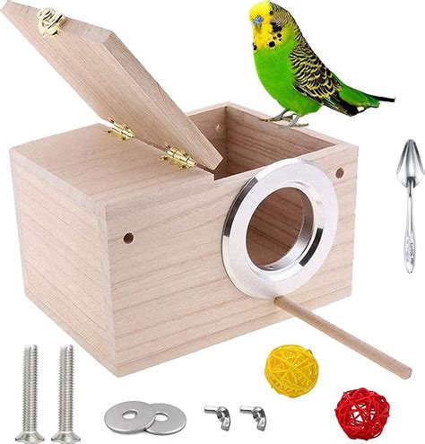 Wood Bird House Nest Birds Breeding Box Bird Parrot Off