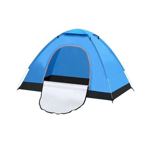 Cort Camping Pentru 4 Persoane Cu Instalare Automata Impermeabil Albastru