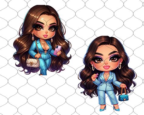 Chibi Latina Lady Boss Png Chibi Hispanic Woman Chibi Dolls Png Chibi Girl Png Chibi