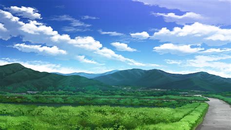 Anime Landscape: Cute Farm Field (Anime Background)