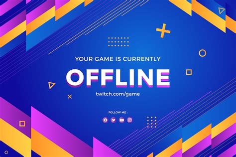 Premium Vector Abstract Offline Twitch Banner