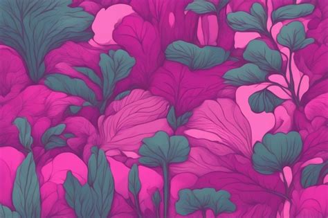 Natural landscape magenta toned illustration | Premium AI-generated image