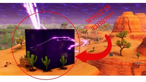 Mysterious Purple Cube And Hyroglyphics Purple Crack Is Gone Fortnite Season 5 Storyline