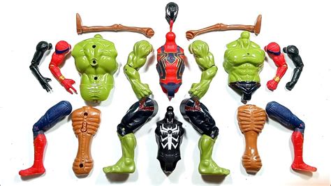 Merakit Mainan Spider Man Hulk Smash Venom And Siren Head Avengers