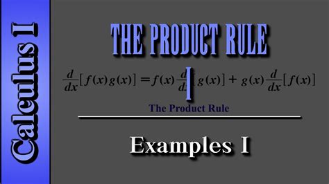 Calculus I The Product Rule Level 1 Of 3 Examples I Youtube