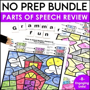 Parts Of Speech Worksheets Sbac School Coloring Pages Grammar