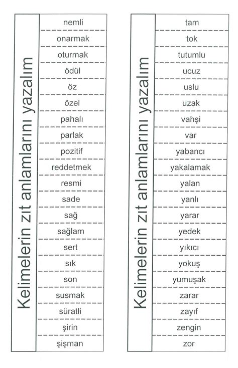 Eğitim Zıt Anlamlısı Resim kümesi kelime