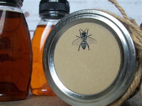 Kraft Honey Bee Canning Labels for honey jars or jam & jelly jars ...