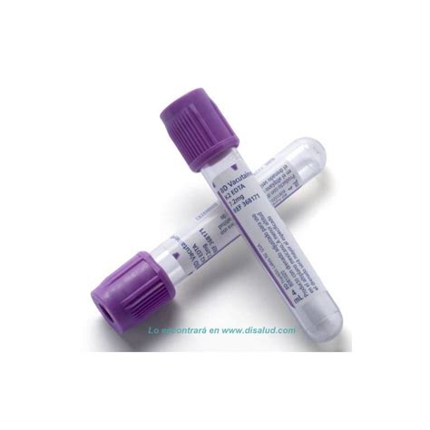 BD Vacutainer Tests d hématologie Tubes avec EDTA