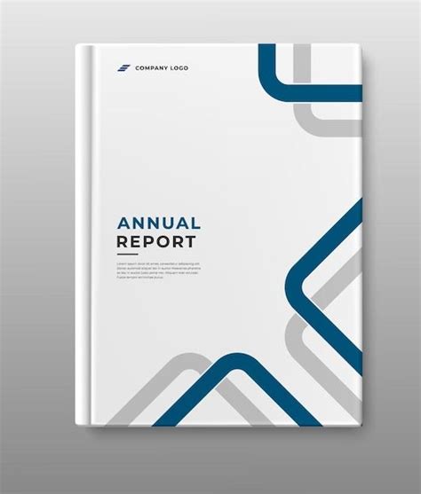 Premium Vector Annual Report Book Cover Template Design