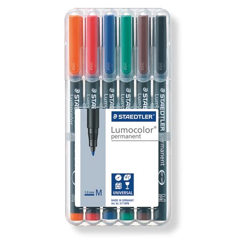 STAEDTLER OHP Stift Lumocolor 317WP6 permanent 1 mm 6 Stück Marker