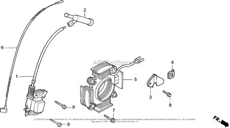 Honda Engines GX160K1 AR ENGINE JPN VIN GC02 2000001 TO GC02 8669999