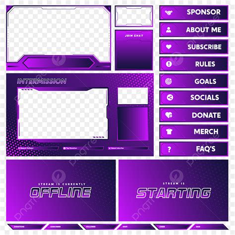 Twitch Overlay Vector PNG Images Twitch Overlay Template Design Black