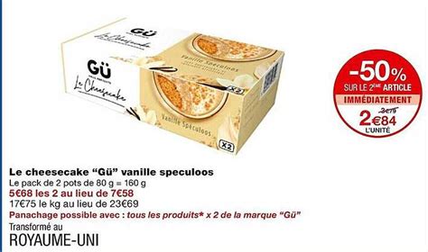 Promo Le Cheesecake G Vanille Speculoos Chez Monoprix Icatalogue Fr