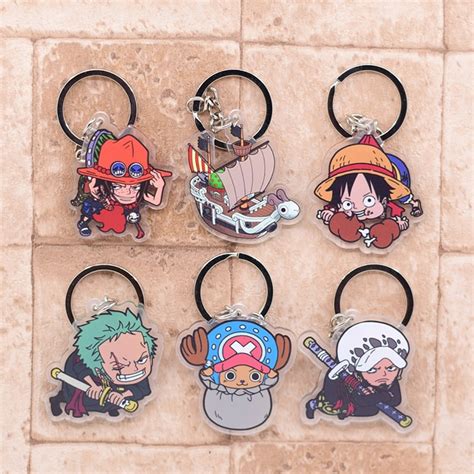 One Piece Collectible Keychain Double Sided Key Chain Acrylic Pendant