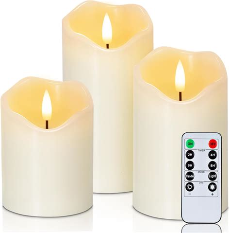 Homemory Flickering Flameless Candles, Realistic LED Candles with ...