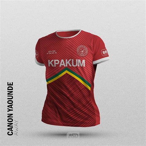 Canon Yaoundé away by ASD Jersey Outfit Football Jerseys Asd Mockup