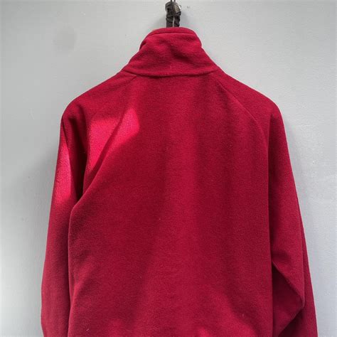 Size M Red Vintage Berghaus Zip Up Fleece Paint Depop