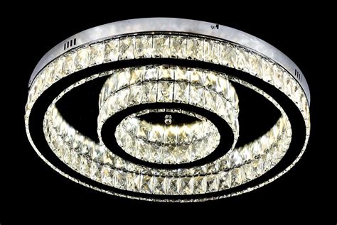 Plafon De Cristal Cm Led W Controle Remoto Bivolt Pl Paris