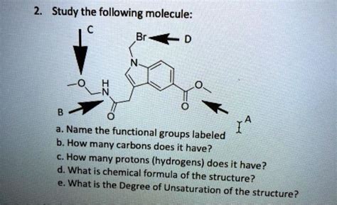 SOLVED Study The Following Molecule Br A Name The Functional Groups