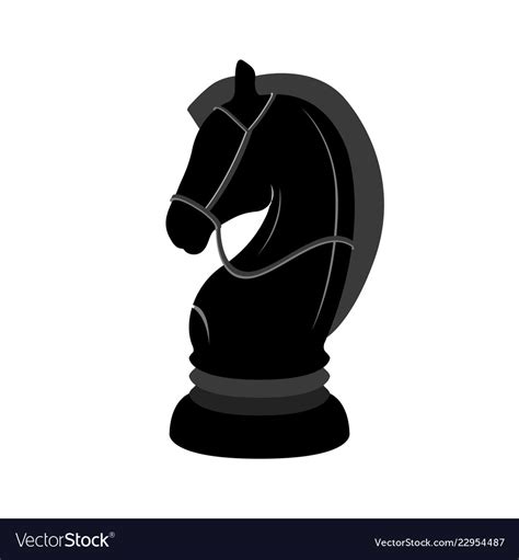 Silhouette Of A Knight Chess Piece Royalty Free Vector Image