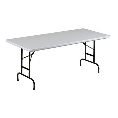 Correll 22 32h Adjustable Heavy Duty Blow Molded Folding Table In Gray