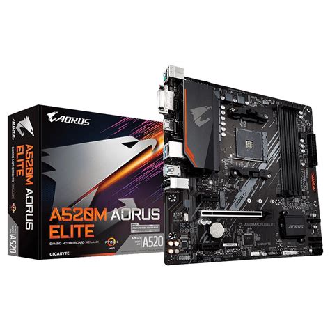 Placa Mãe Gigabyte A520M Aorus Elite AMD AM4 DDR4 KaBuM