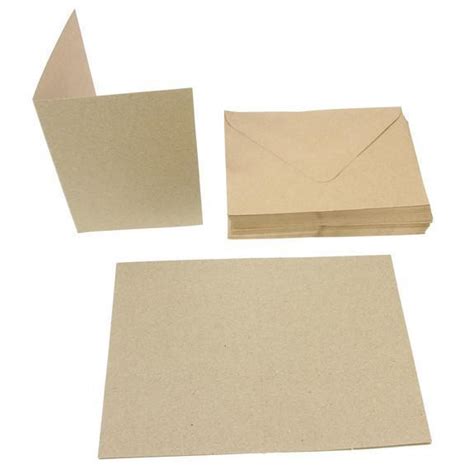 X A Quality Papermania Recycled Kraft Card Blanks Envelopes