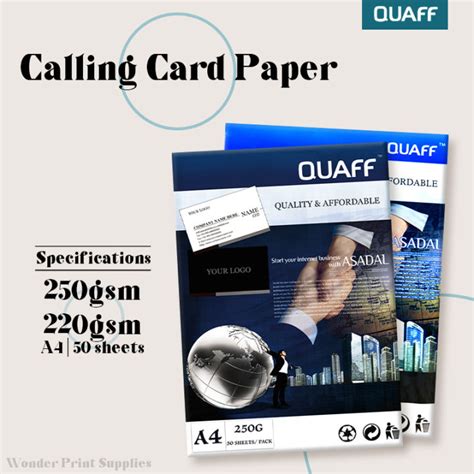 Wps A Size Quaff Double Sided Matte Calling Card Paper Card Stock