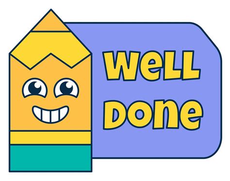 Well Done Teacher Reward Sticker School Award 2789157 Vector Art At