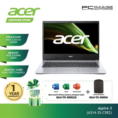 Acer Aspire 3 A314 35 Price In Malaysia And Specs Rm1799 Technave