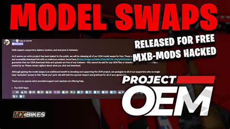 MX BIKES MODEL SWAPS RELEASED FOR FREE BY PROJECT OEM TEAM AFTERMATH