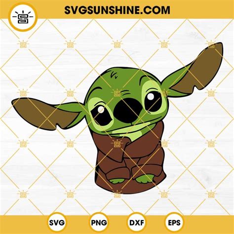 Stitch Baby Yoda Svg Png Dxf Eps Stitch Svg Baby Yoda Svg