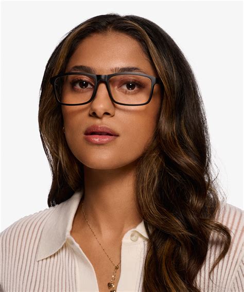 Team Rectangle Matte Black Full Rim Eyeglasses Eyebuydirect