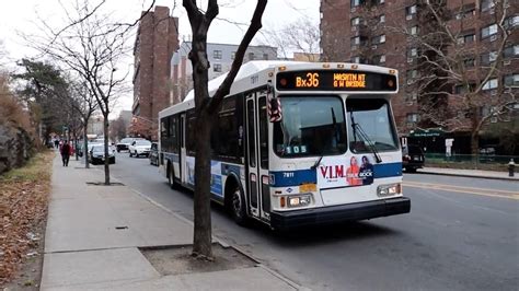 MTA New York City Bus 2004 Orion VII Gen 2 CNG 7811 On The Bx36 Local