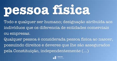 O Que é Uma Pessoa Física REVOEDUCA