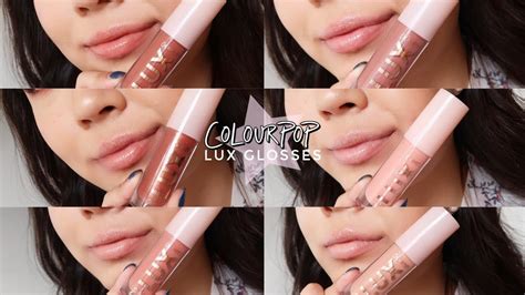 COLOURPOP LUX GLOSSES Review Swatches Comparisons YouTube