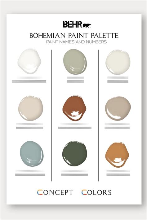 Bohemian Home Paint Palette Behr Complementary Whole House Paint