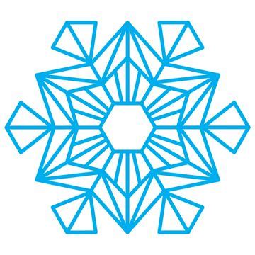 Снежинка красивая оригинальная контурная. Зимний снежный новый год ...