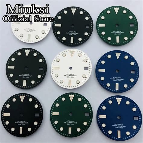 Miuksi Mm Preto Branco Verde Azul Cinza Luminoso Dial Caber Nh