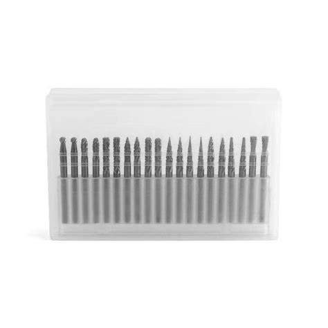 20PC Double Cut Carbide Burr Set 0 118 3mm Shank Rotary Tool Bits