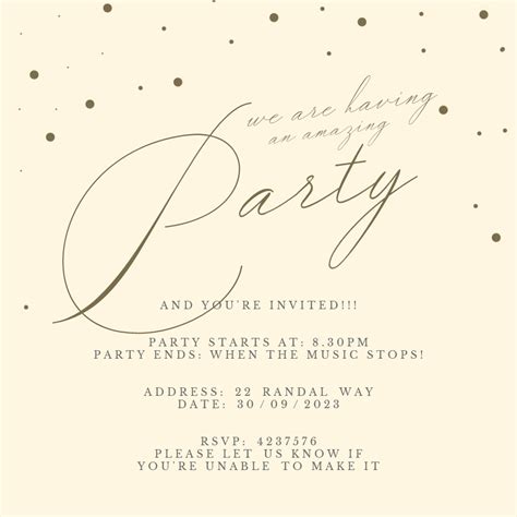 Fancy Font Party - Printable Party Invitation Template (Free ...